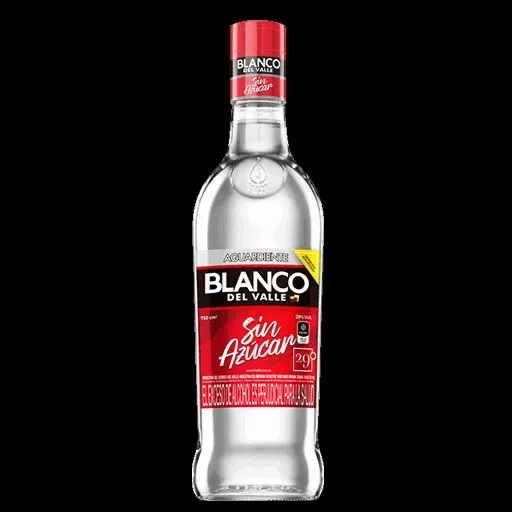 AGUARDIENTE BLANCO SIN AZÚCAR TAPA ROJA